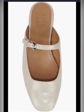 Naturalizer Cream Mary Jane Mule with Buckle Strap